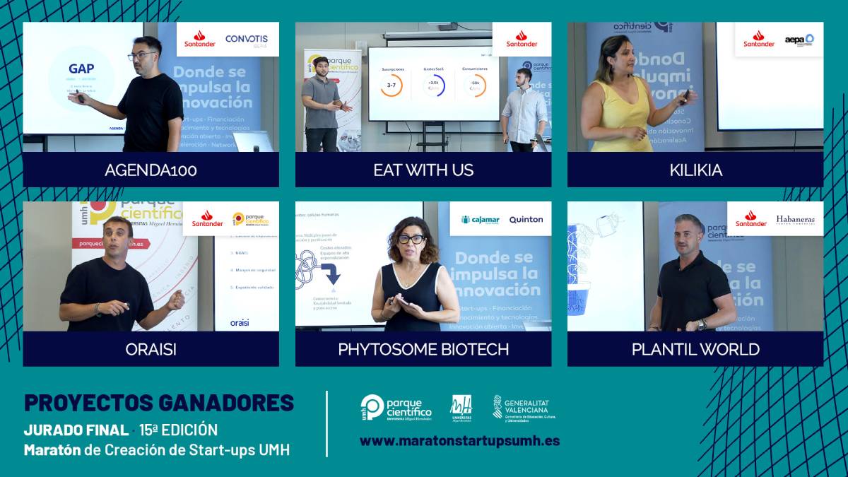 Ganadores de la 15ª Maratón de Creación de Start-ups UMH