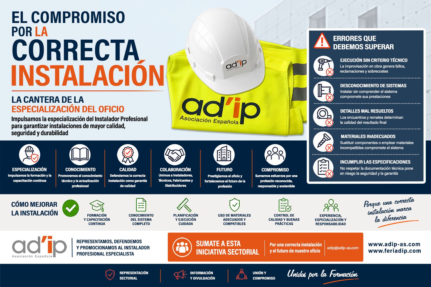 AD'IP Asociación Española impulsa 'El Compromiso por la Correcta Instalación' desde FERIAD'IP 2026