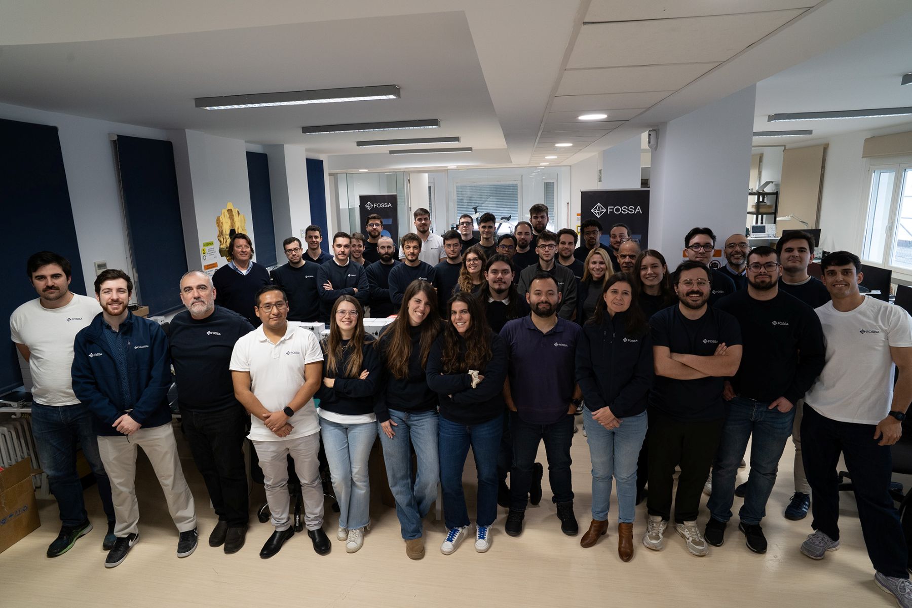 Equipo de Fossa Systems en su sede de Madrid.