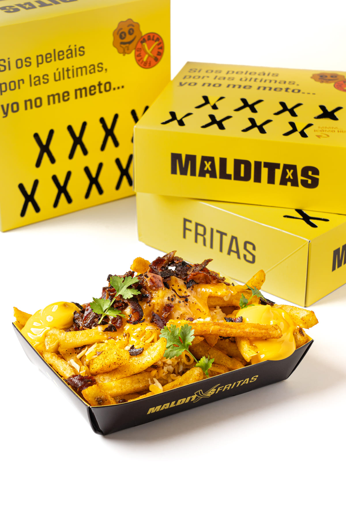 Un producto de la carta de la cadena especializada en patatas fritas Malditas Fritas
