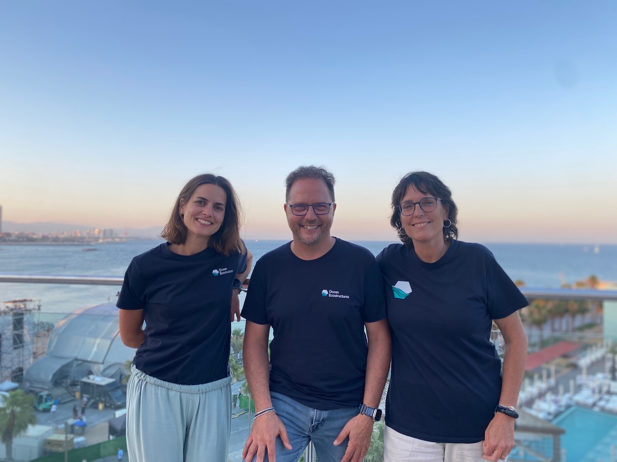 Anna Lloveras, Ignasi Ferrer y Mireia de Mas, fundadores de Ocean Ecostructures