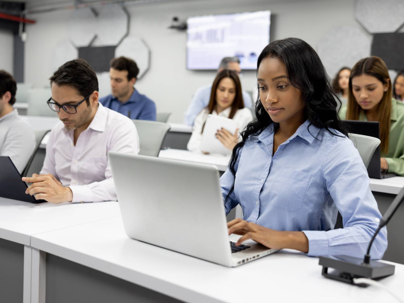 Aula de formación digital. Foto: iStock.