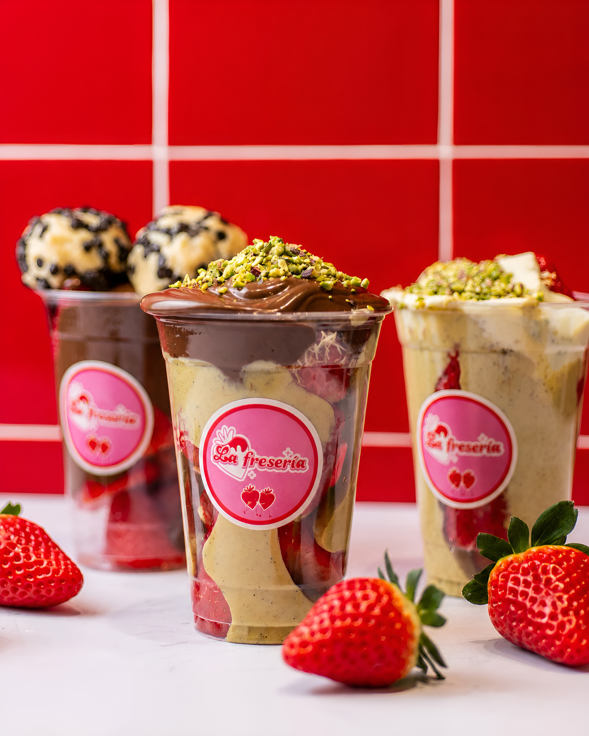 Bote de fresas con chocolate de La Fresería