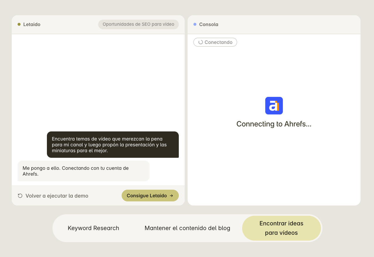 Ahrefs lanza Letaido como espacio de trabajo con agentes de IA para equipos de marketing
